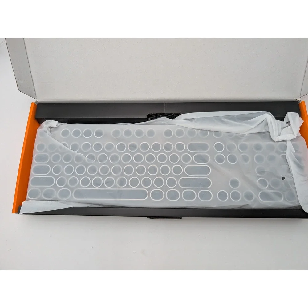 Royal Kludge RK X108 Mechanical Keyboard Silver Black Typewriter Retro Wired USB
